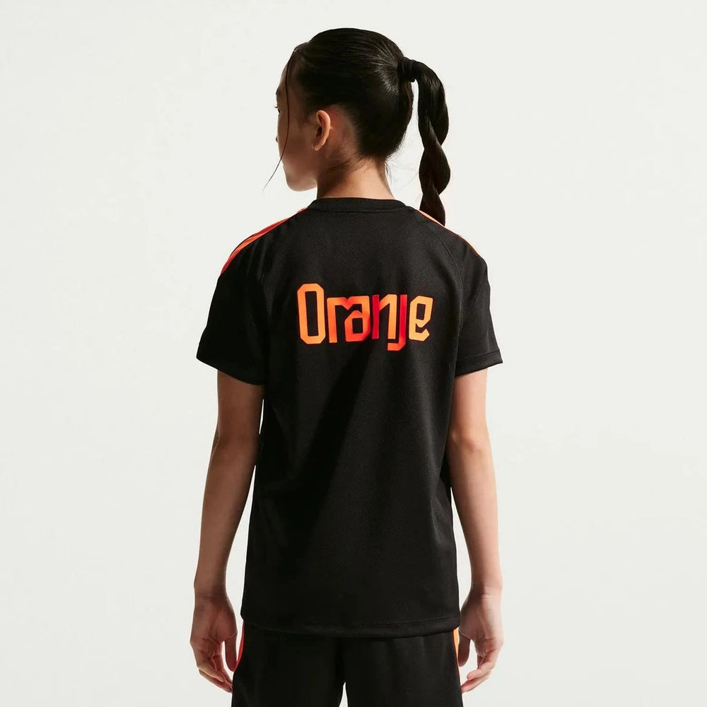 2026-27 Netherlands Youth Strike Top Black/Hyper Crimson/Hyper Crimson 