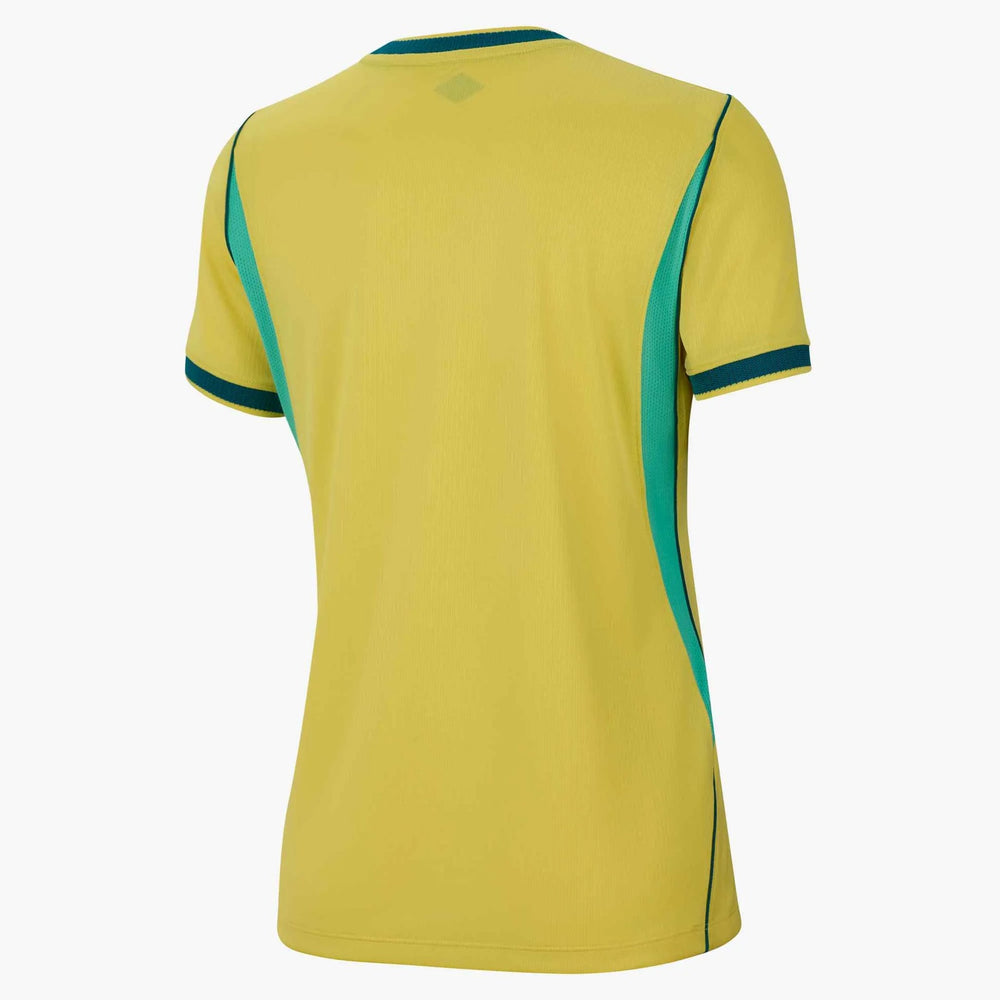 2026-27 Brazil Women's Stadium Home Soccer Jersey Canary/Light Menta/Geode Teal 