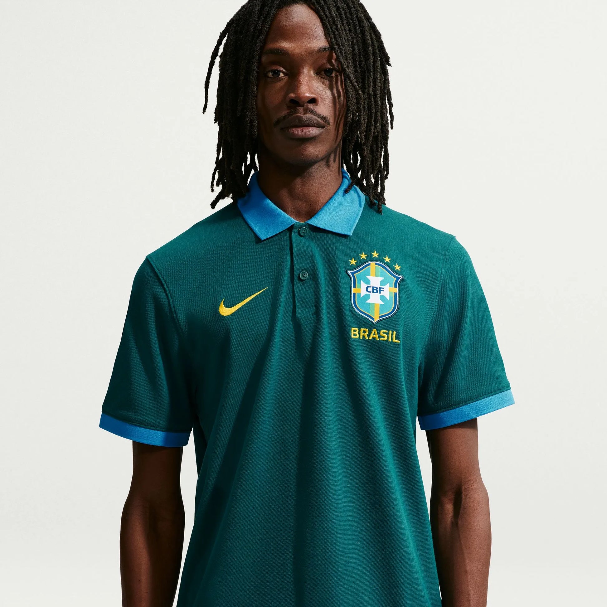 2026-27 Brazil Men's The Polo 2.0 Geode Teal/LT Photo Blue/Midwest Gold 