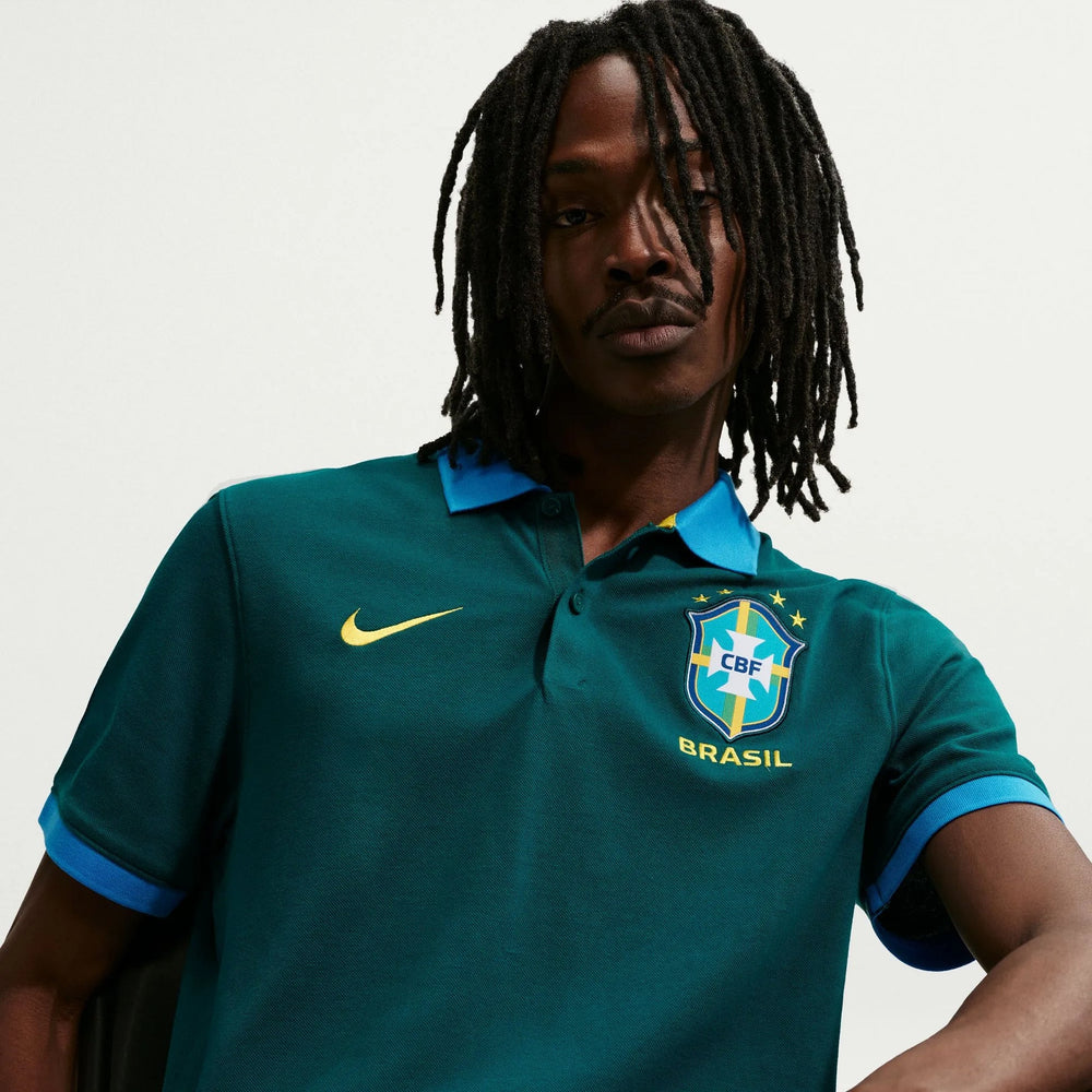 2026-27 Brazil Men's The Polo 2.0 Geode Teal/LT Photo Blue/Midwest Gold 