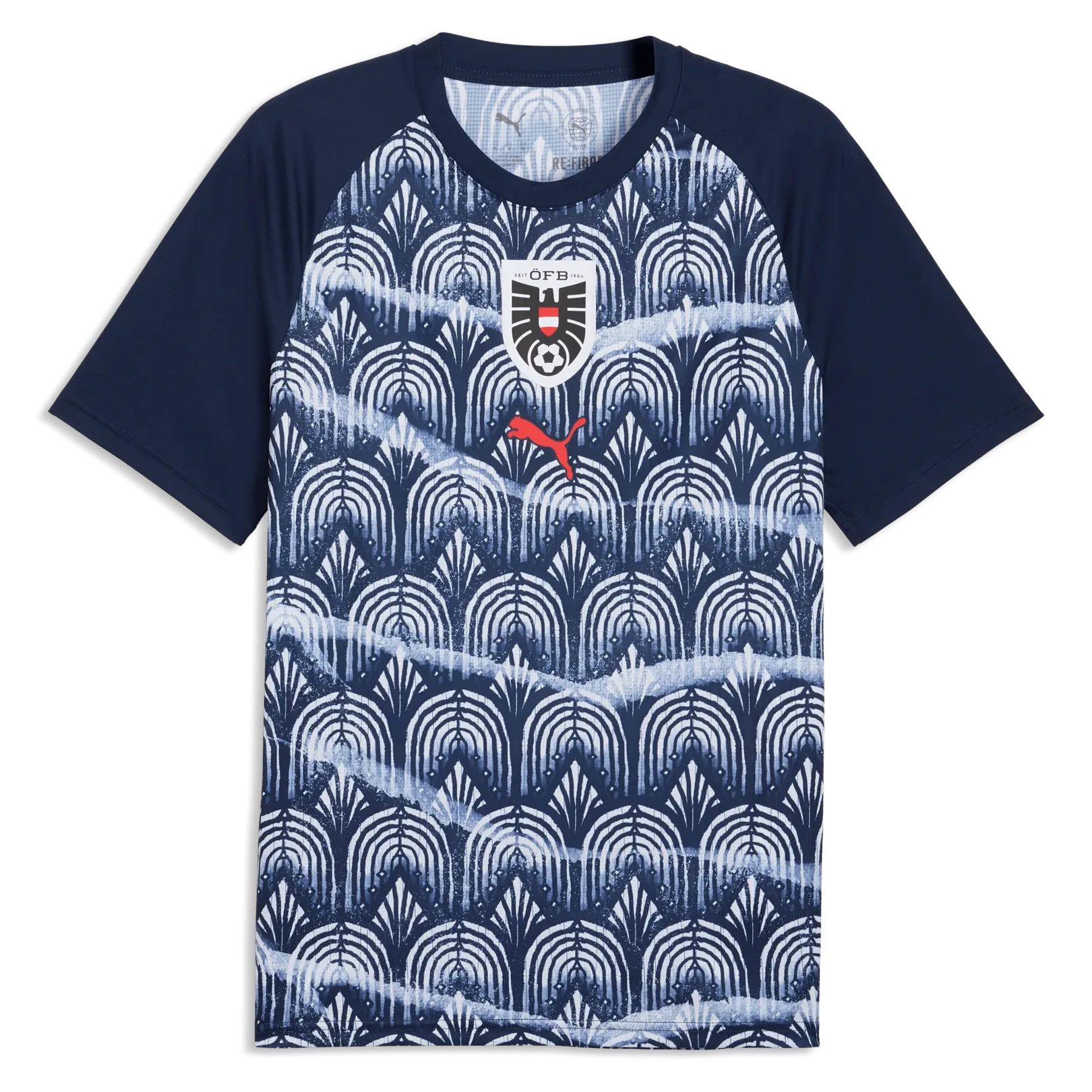 2026-27 Austria Men's Pre-Match Soccer Jersey Puma Navy-Puma Red 