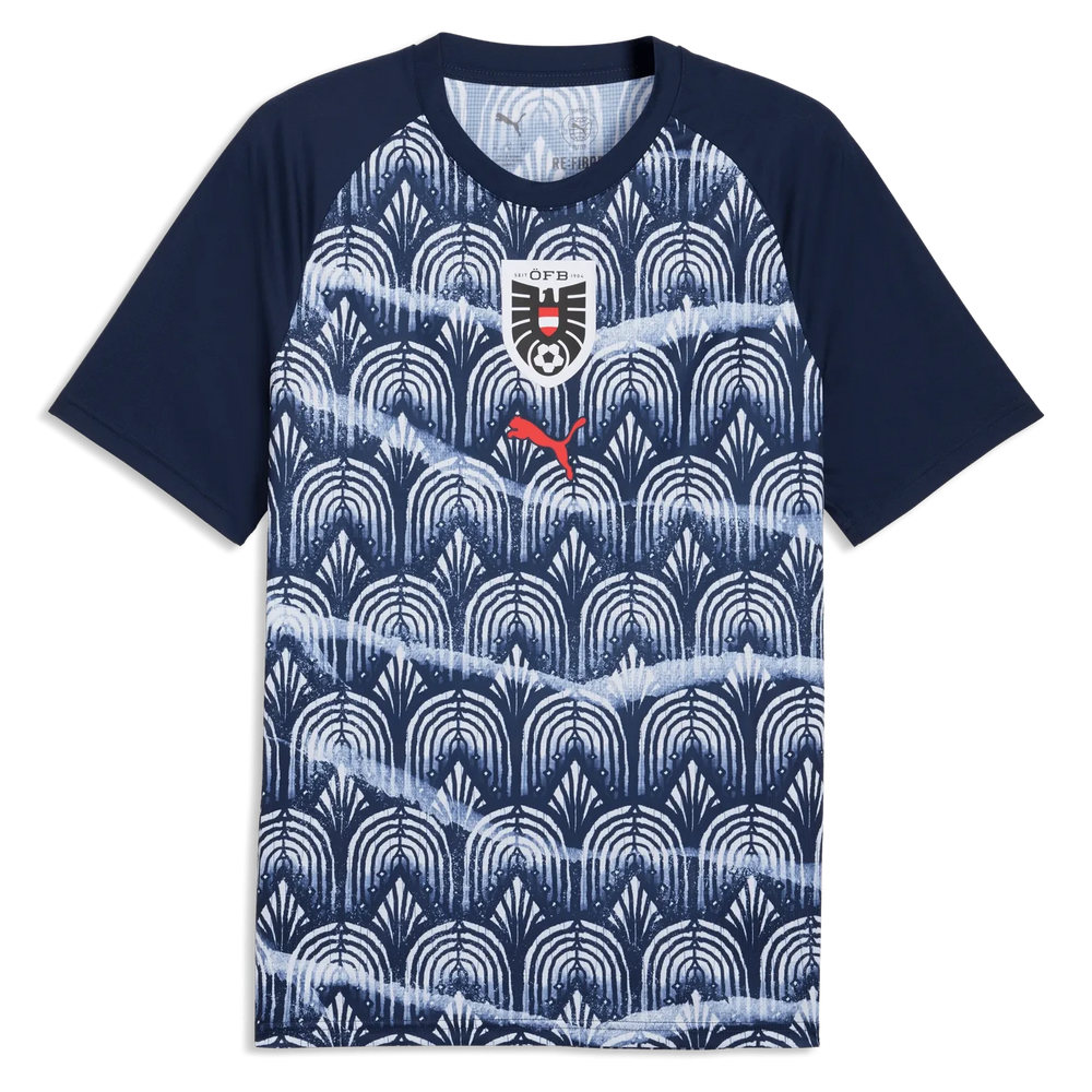 2026-27 Austria Men's Pre-Match Soccer Jersey Puma Navy-Puma Red 