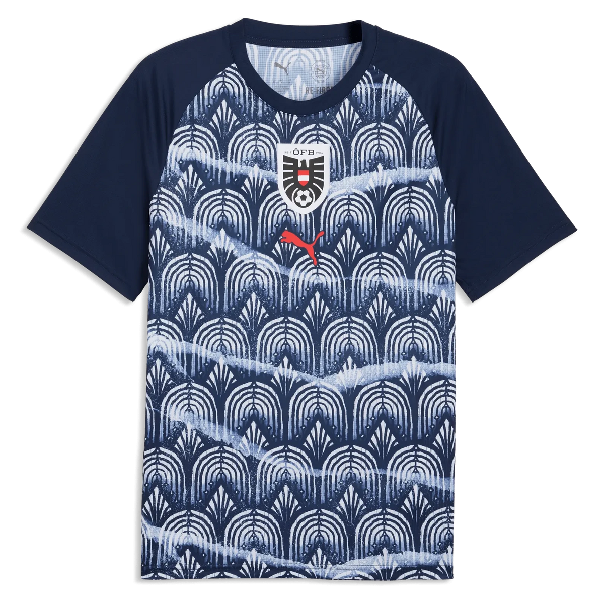 2026-27 Austria Men's Pre-Match Soccer Jersey Puma Navy-Puma Red 